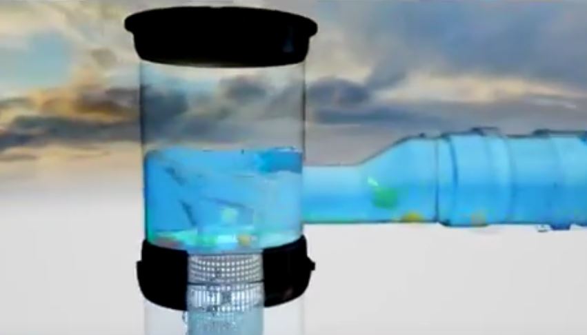 Step 3: Water flows to the rain water harvesting filter