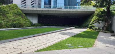 ayala triangle using grass pavers